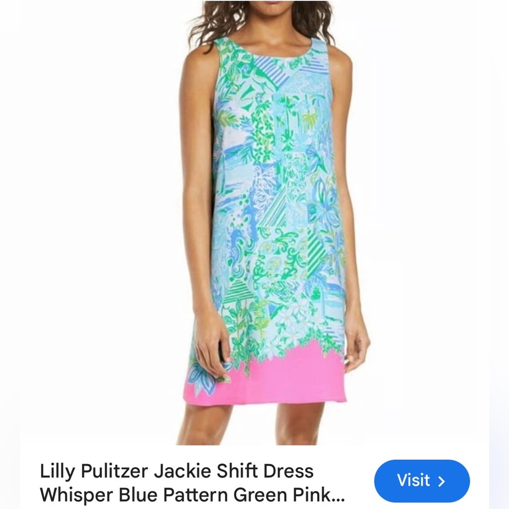 Lilly Pulitzer Jackie Shift Dress in Blue and Pink